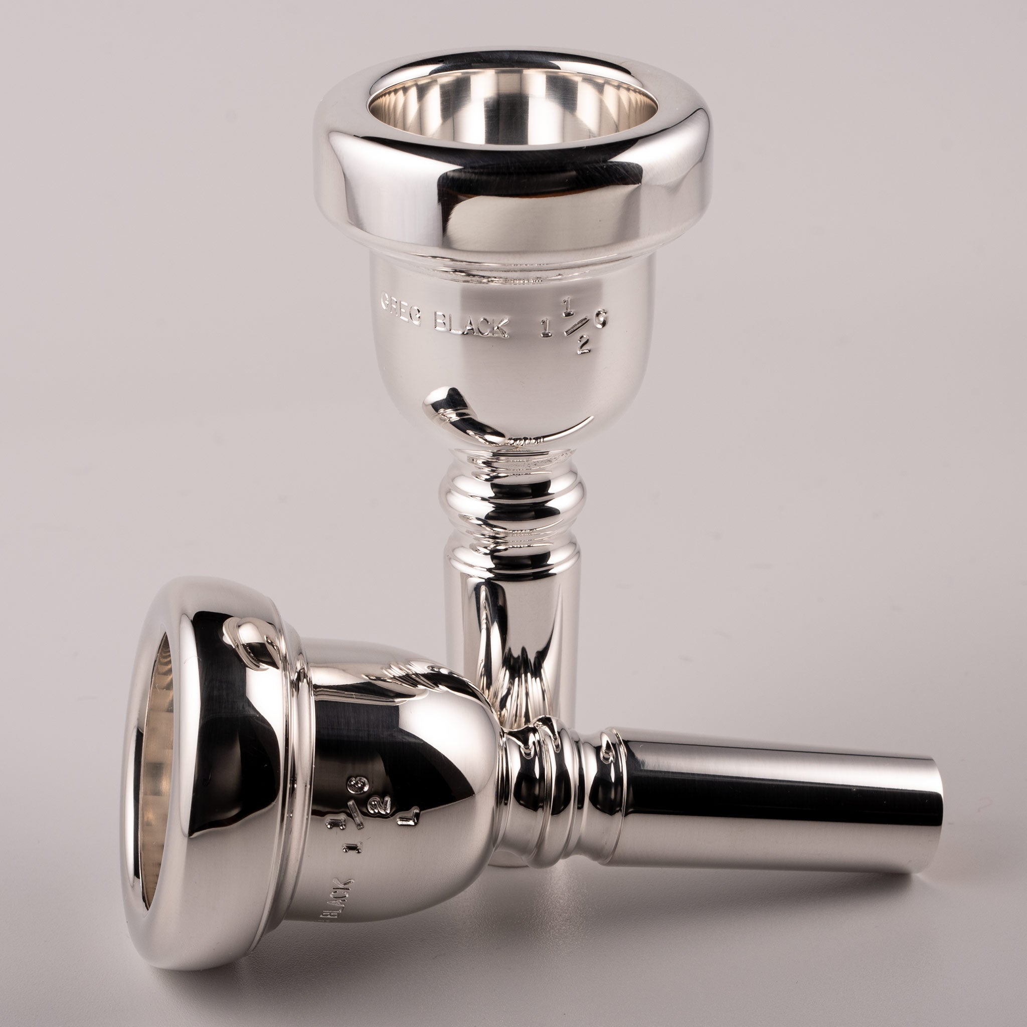 Gold Plate Rim & Interior Cup w/Silver Trombone Mouthpiece