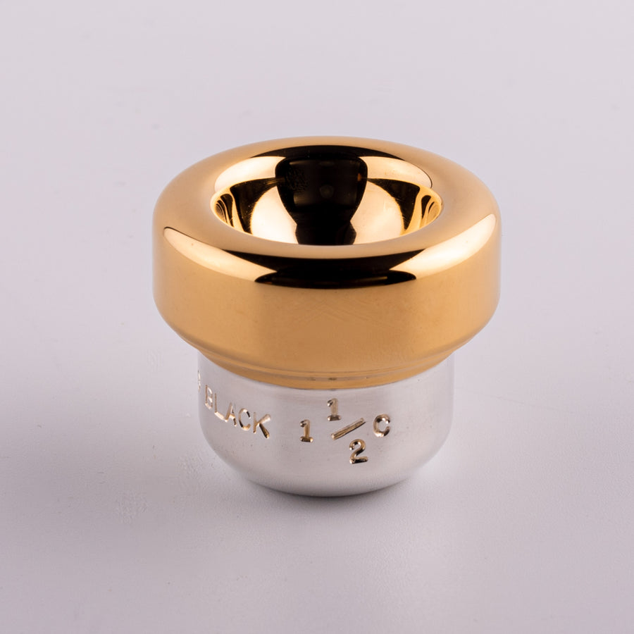 Gold Plate Rim & Interior Cup w/Silver Modular Mouthpiece Top Section